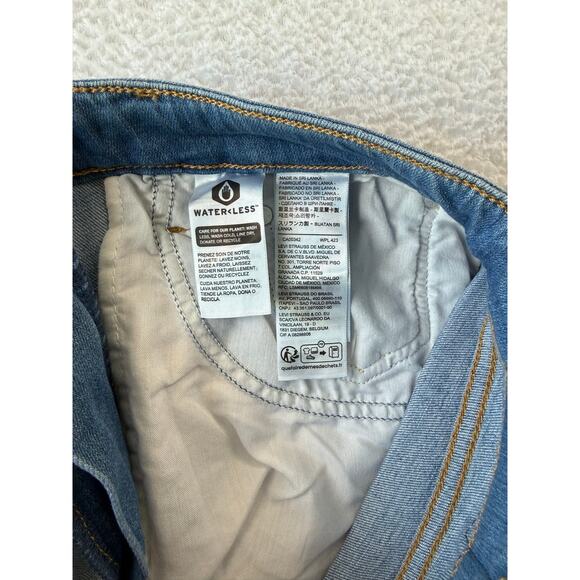 NWT Levis 726 Womens Size 12 Long High Rise Flare Jeans Distressed Light Wash - Picture 4 of 8